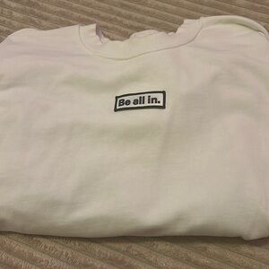 Lululemon custom white sweatshirt.